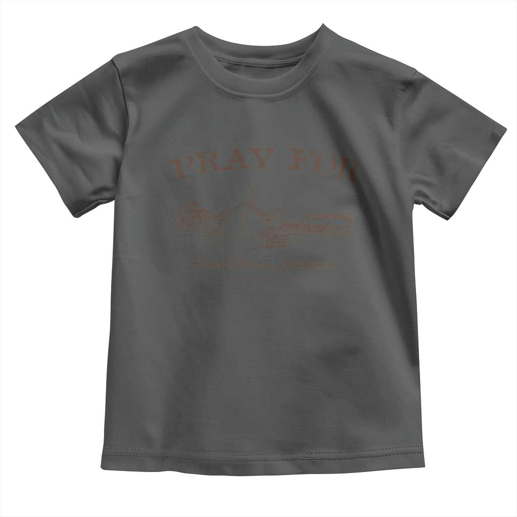 Pray for Grand Blanc Michigan Toddler T Shirt Vintage Church Faith Support - Wonder Print Shop