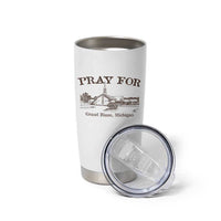 Pray for Grand Blanc Michigan Tumbler Cup Vintage Church Faith Support - Wonder Print Shop