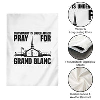 Christianity Is Under Attack Garden Flag Pray for Grand Blanc Church Michigan Faith Support - Wonder Print Shop