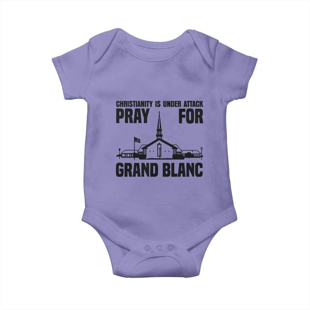 Christianity Is Under Attack Baby Onesie Pray for Grand Blanc Church Michigan Faith Support - Wonder Print Shop