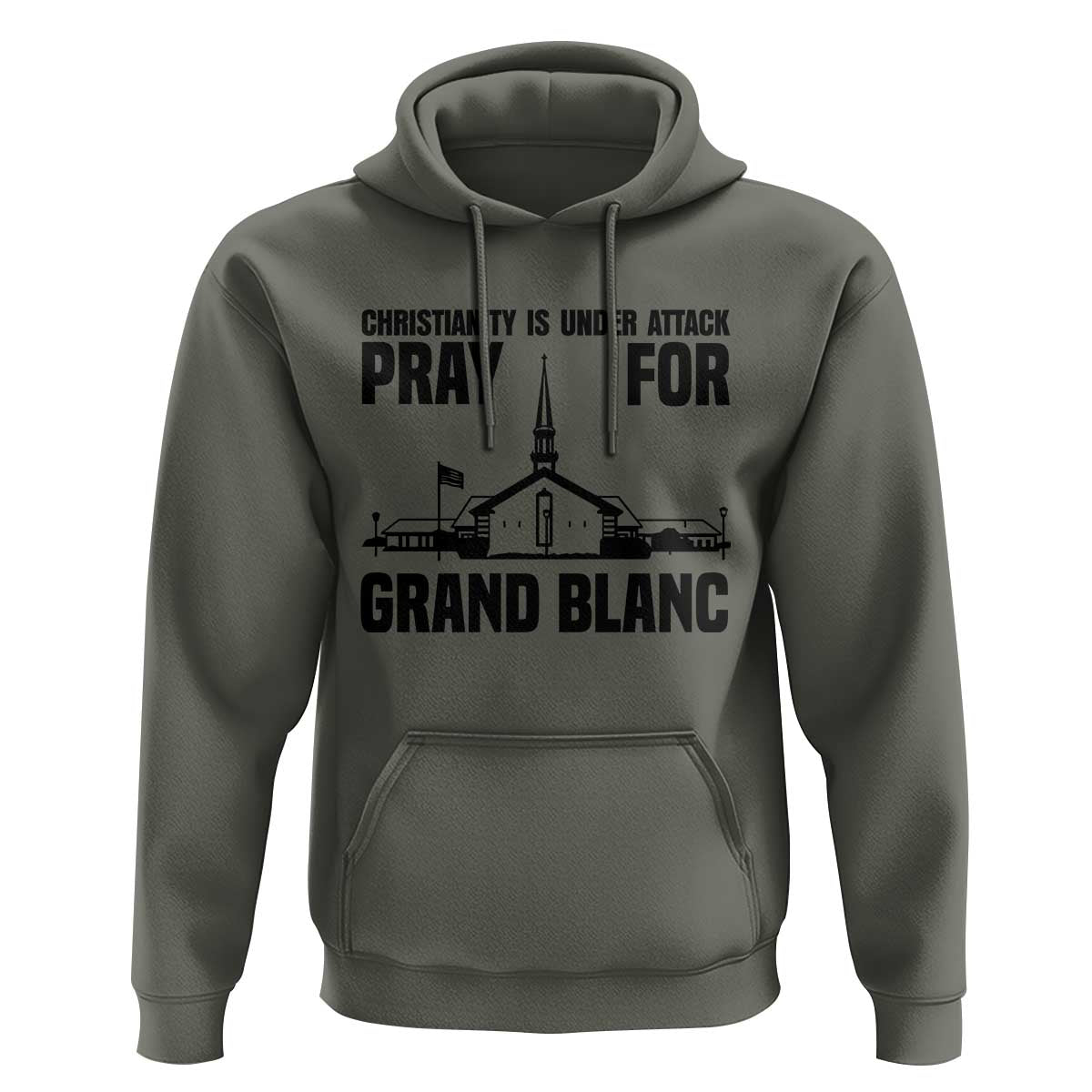 Christianity Is Under Attack Hoodie Pray for Grand Blanc Church Michigan Faith Support - Wonder Print Shop