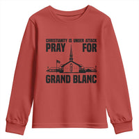 Christianity Is Under Attack Youth Sweatshirt Pray for Grand Blanc Church Michigan Faith Support - Wonder Print Shop