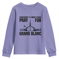 Christianity Is Under Attack Youth Sweatshirt Pray for Grand Blanc Church Michigan Faith Support - Wonder Print Shop