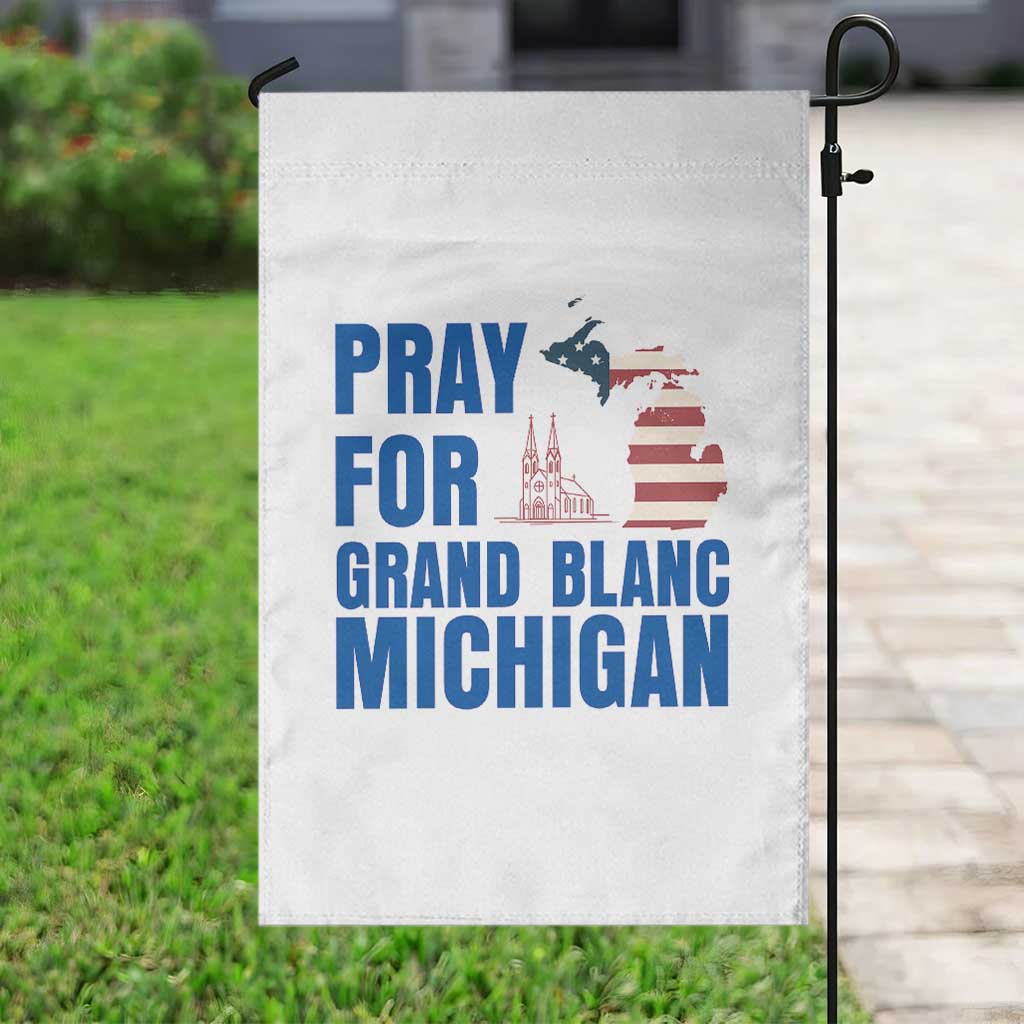 Pray for Grand Blanc Michigan Garden Flag American Flag Christian Support - Wonder Print Shop