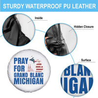 Pray for Grand Blanc Michigan Spare Tire Cover American Flag Christian Support - Wonder Print Shop