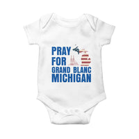 Pray for Grand Blanc Michigan Baby Onesie American Flag Christian Support - Wonder Print Shop