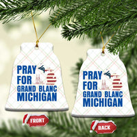 Pray for Grand Blanc Michigan Ceramic Ornament American Flag Christian Support - Wonder Print Shop