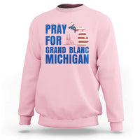 Pray for Grand Blanc Michigan Sweatshirt American Flag Christian Support - Wonder Print Shop