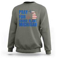 Pray for Grand Blanc Michigan Sweatshirt American Flag Christian Support - Wonder Print Shop