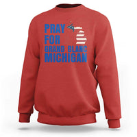 Pray for Grand Blanc Michigan Sweatshirt American Flag Christian Support - Wonder Print Shop