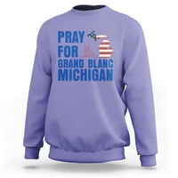 Pray for Grand Blanc Michigan Sweatshirt American Flag Christian Support - Wonder Print Shop