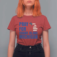 Pray for Grand Blanc Michigan T Shirt For Women American Flag Christian Support - Wonder Print Shop