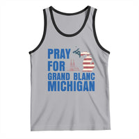 Pray for Grand Blanc Michigan Tank Top American Flag Christian Support - Wonder Print Shop