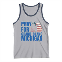 Pray for Grand Blanc Michigan Tank Top American Flag Christian Support - Wonder Print Shop