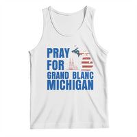 Pray for Grand Blanc Michigan Tank Top American Flag Christian Support - Wonder Print Shop