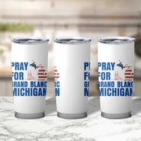 Pray for Grand Blanc Michigan Tumbler Cup American Flag Christian Support - Wonder Print Shop