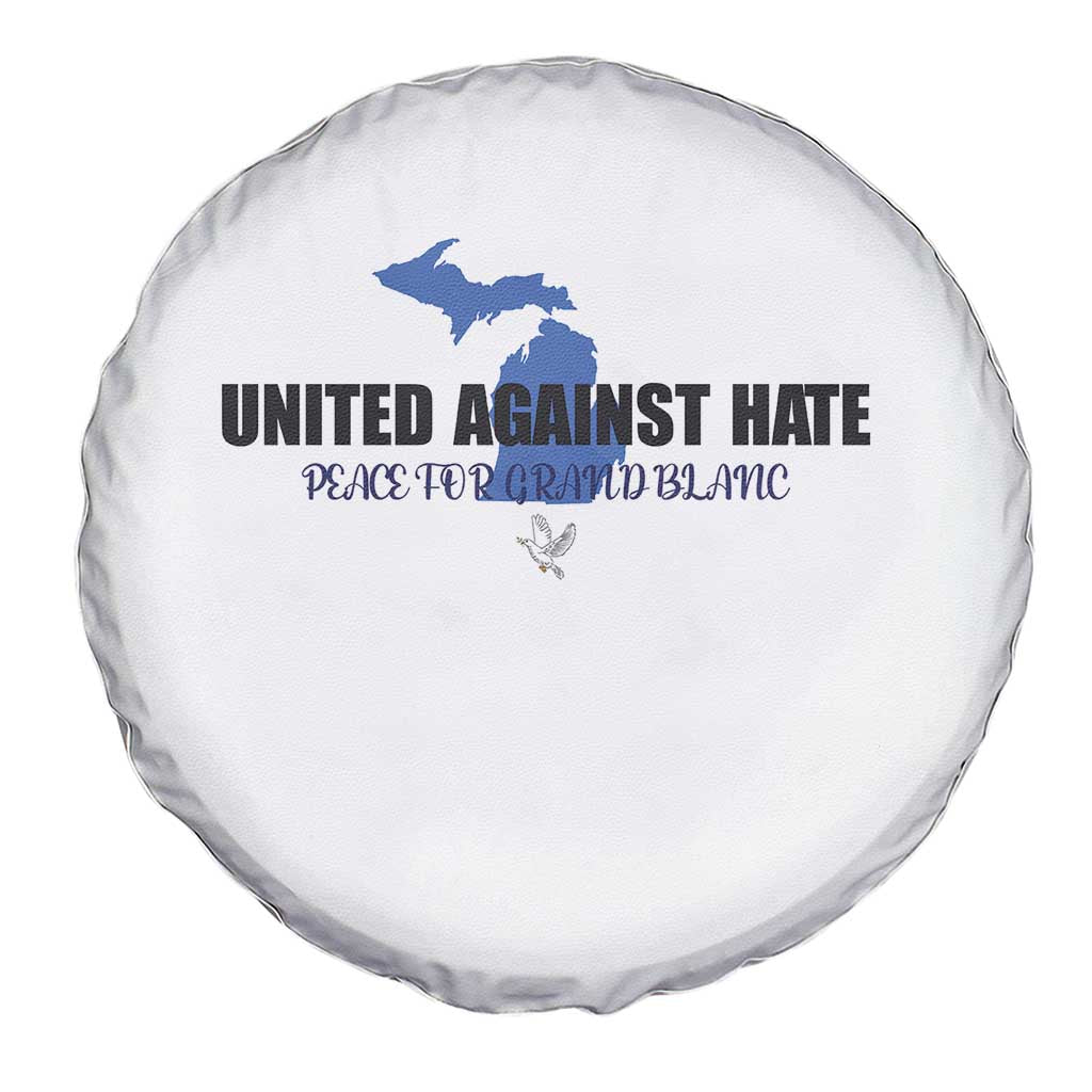 Peace for Grand Blanc Michigan Spare Tire Cover United Against Hate - Wonder Print Shop