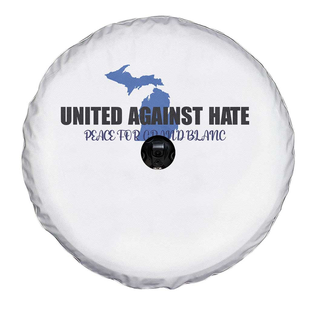 Peace for Grand Blanc Michigan Spare Tire Cover United Against Hate - Wonder Print Shop