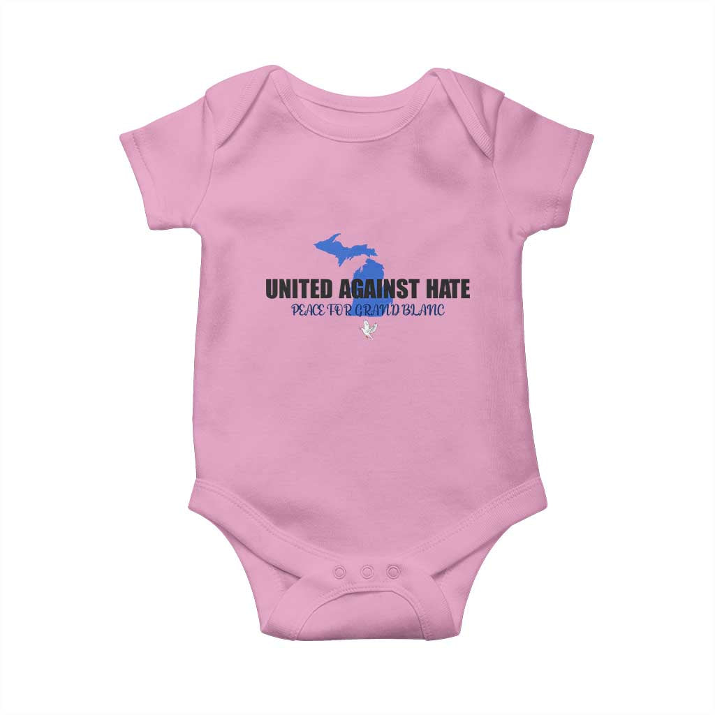 Peace for Grand Blanc Michigan Baby Onesie United Against Hate - Wonder Print Shop
