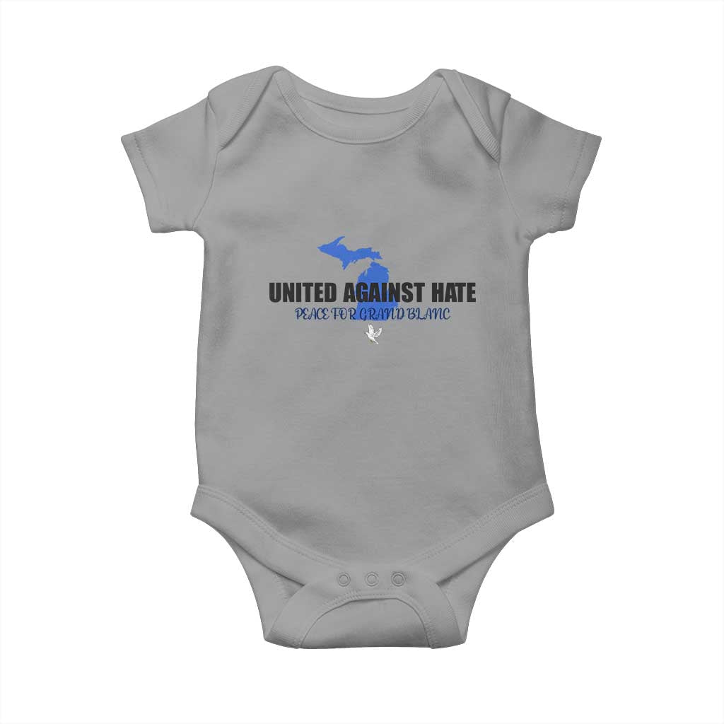 Peace for Grand Blanc Michigan Baby Onesie United Against Hate - Wonder Print Shop