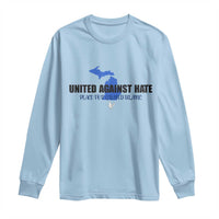 Peace for Grand Blanc Michigan Long Sleeve Shirt United Against Hate - Wonder Print Shop