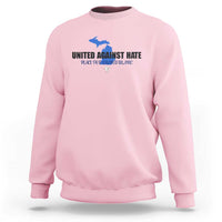 Peace for Grand Blanc Michigan Sweatshirt United Against Hate - Wonder Print Shop