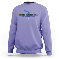 Peace for Grand Blanc Michigan Sweatshirt United Against Hate - Wonder Print Shop