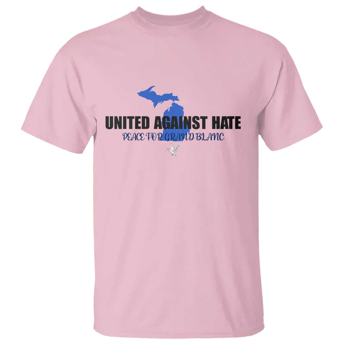Peace for Grand Blanc Michigan T Shirt United Against Hate - Wonder Print Shop