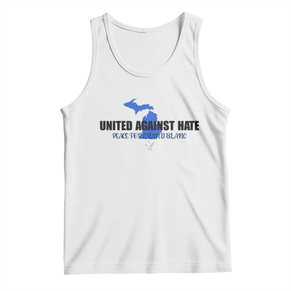 Peace for Grand Blanc Michigan Tank Top United Against Hate - Wonder Print Shop