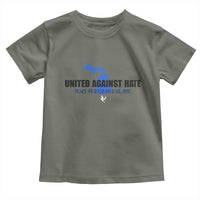Peace for Grand Blanc Michigan Toddler T Shirt United Against Hate - Wonder Print Shop