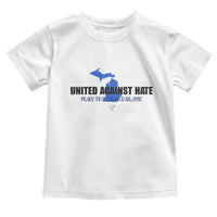 Peace for Grand Blanc Michigan Toddler T Shirt United Against Hate - Wonder Print Shop