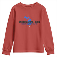 Peace for Grand Blanc Michigan Youth Sweatshirt United Against Hate - Wonder Print Shop