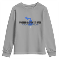 Peace for Grand Blanc Michigan Youth Sweatshirt United Against Hate - Wonder Print Shop