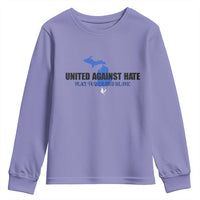 Peace for Grand Blanc Michigan Youth Sweatshirt United Against Hate - Wonder Print Shop