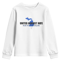 Peace for Grand Blanc Michigan Youth Sweatshirt United Against Hate - Wonder Print Shop