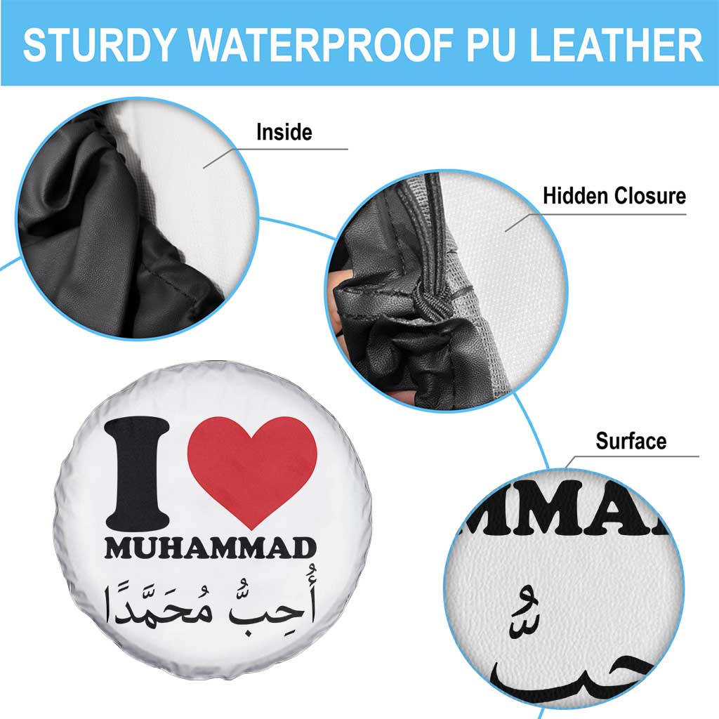 I Love Muhammad Spare Tire Cover Musliam Identity Islamic Peace and Pride - Wonder Print Shop