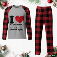 I Love Muhammad Plaid Pajama Set Musliam Identity Islamic Peace and Pride - Wonder Print Shop