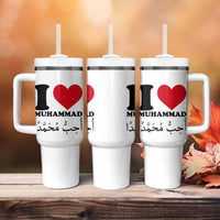 I Love Muhammad Tumbler With Handle Musliam Identity Islamic Peace and Pride - Wonder Print Shop