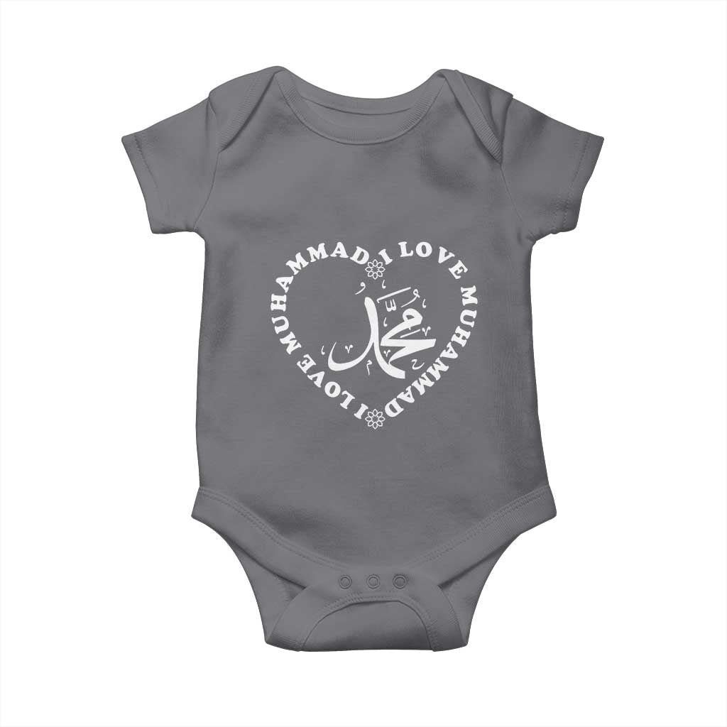 I Love Muhammad Baby Onesie Musliam Identity Peace Pride Islamic Calligraphy - Wonder Print Shop