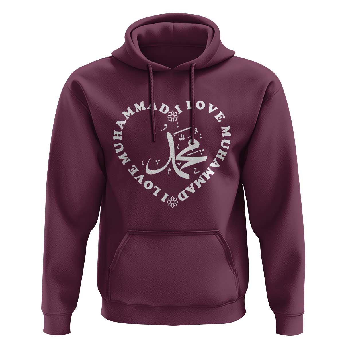 I Love Muhammad Hoodie Musliam Identity Peace Pride Islamic Calligraphy - Wonder Print Shop
