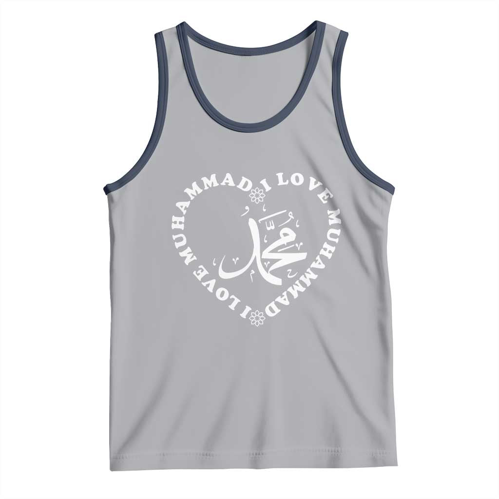 I Love Muhammad Tank Top Musliam Identity Peace Pride Islamic Calligraphy - Wonder Print Shop