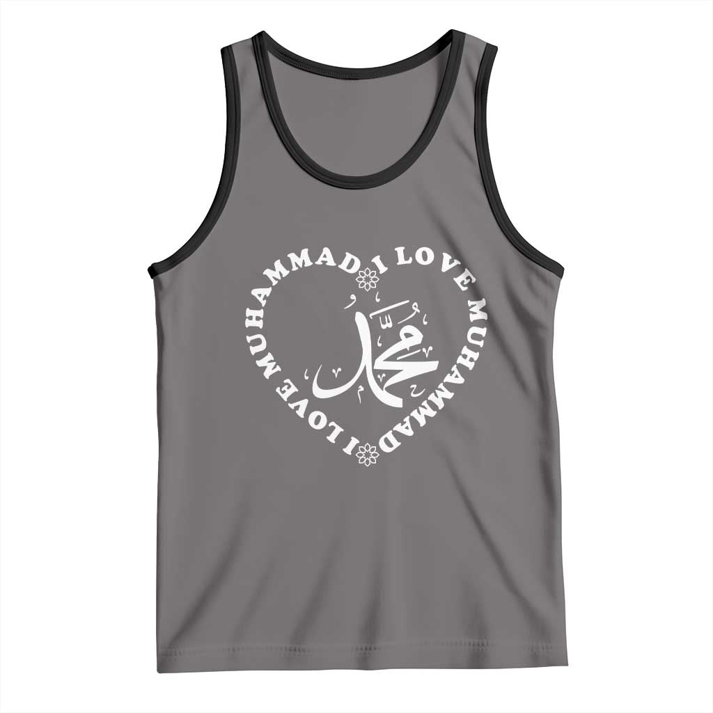 I Love Muhammad Tank Top Musliam Identity Peace Pride Islamic Calligraphy - Wonder Print Shop