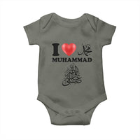 I Love Muhammad Baby Onesie Musliam Identity Faith Peace Pride Islamic Calligraphy - Wonder Print Shop