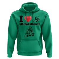 I Love Muhammad Hoodie Musliam Identity Faith Peace Pride Islamic Calligraphy - Wonder Print Shop