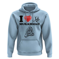 I Love Muhammad Hoodie Musliam Identity Faith Peace Pride Islamic Calligraphy - Wonder Print Shop