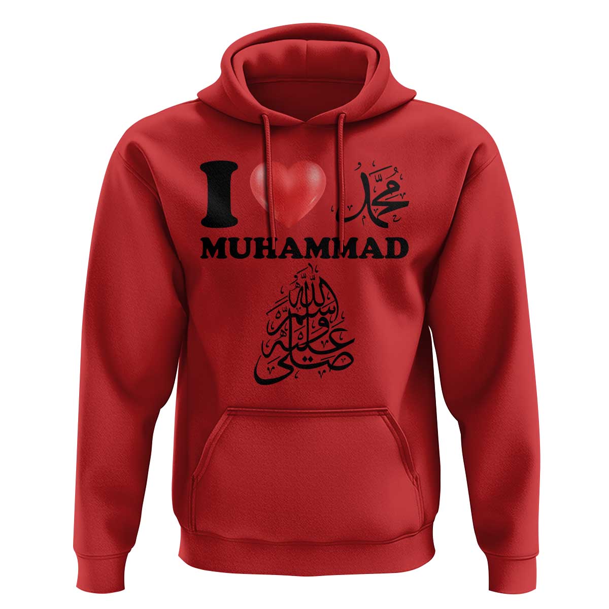 I Love Muhammad Hoodie Musliam Identity Faith Peace Pride Islamic Calligraphy - Wonder Print Shop