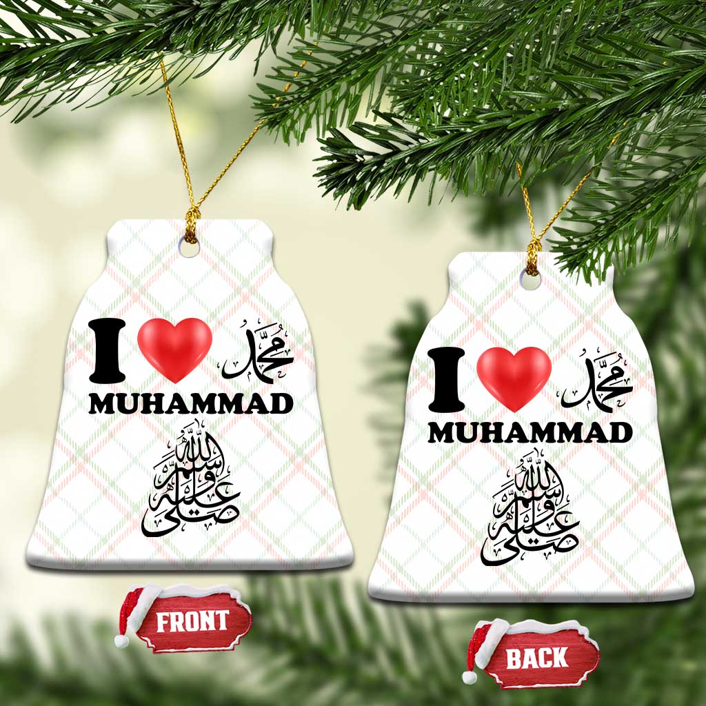 I Love Muhammad Ceramic Ornament Musliam Identity Faith Peace Pride Islamic Calligraphy - Wonder Print Shop
