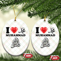 I Love Muhammad Ceramic Ornament Musliam Identity Faith Peace Pride Islamic Calligraphy - Wonder Print Shop