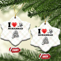 I Love Muhammad Ceramic Ornament Musliam Identity Faith Peace Pride Islamic Calligraphy - Wonder Print Shop