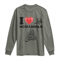 I Love Muhammad Long Sleeve Shirt Musliam Identity Faith Peace Pride Islamic Calligraphy - Wonder Print Shop